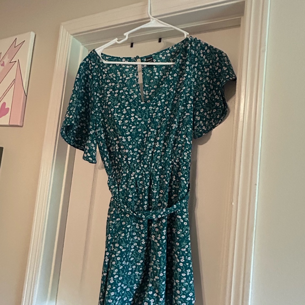Floral Teal Romper
